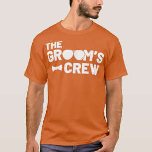 T-shirt Groomsmen Groom Squat Hommes Bachelor Fournitures 