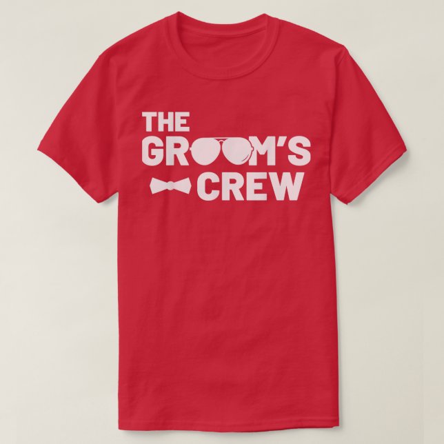 T-shirt Groomsmen Groom Squat Hommes Bachelor Fournitures  (Design devant)
