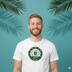 T-shirt Groomspersonnalisé Nom du garçon d'honneur Crête d