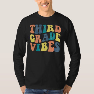 T-shirt Groovy 3e année Vibes Troisième classe Squad 1er j