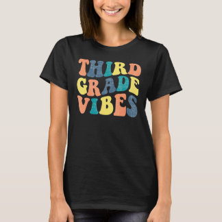 T-shirt Groovy 3e année Vibes Troisième classe Squad 1er j