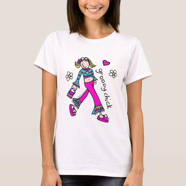 t-shirt groovy chick Available now (Vorderseite)