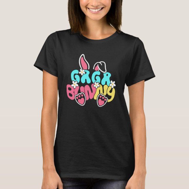 T-shirt Groovy Gaga Bunny Cute Matching Family Easter (Devant)