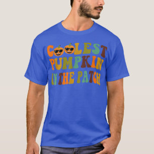 T-shirt Groovy Halloween Coolest Pumpkin In The Patch Boys