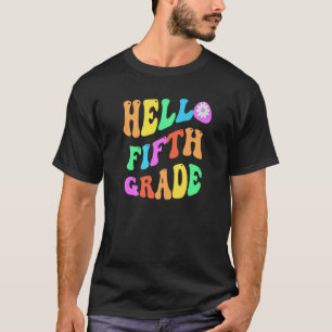 T-shirt Groovy Hello 5e année Professeur Violet Cinquième 