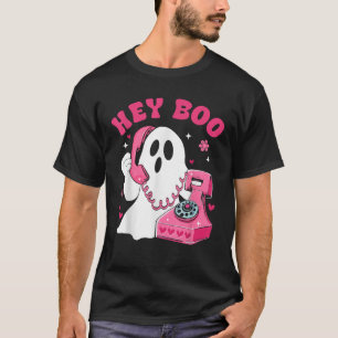 T-shirt Groovy Hey Boo Fantôme Mignon Drôle Halloween Homm