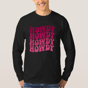 T-shirt Groovy Howdy Fille Sud-Ouest Occidental Country Ro