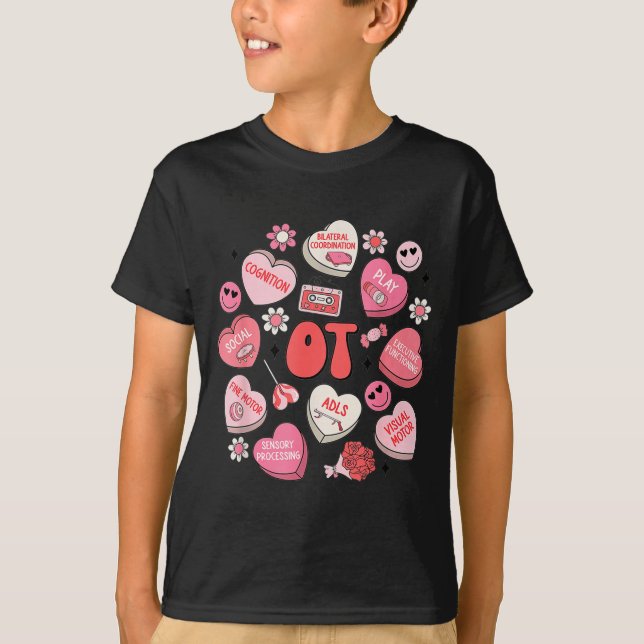 T-shirt Groovy Occupational Therapy Valentine Ot Conversat (Devant)