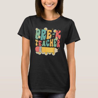 T-shirt Groovy Pre K Teacher Team Back To School First Day