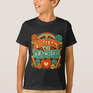 T-shirt Groovy protège les enseignants éducateur rétro