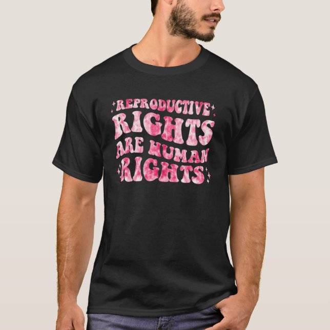 T-shirt Groovy Reproductive Women Human Rights Feminism Ae (Devant)