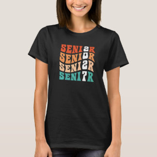 T-shirt Groovy Senior 2027 Graduation My Last First Day Se