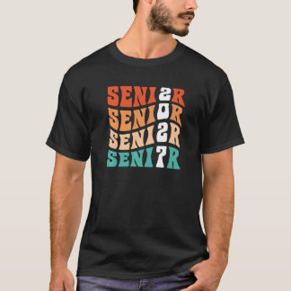 T-shirt Groovy Senior 2027 Graduation My Last First Day Se