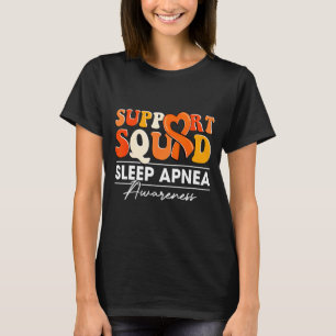 T-shirt Groovy Support Squad Ruban Orange Apnée du Sommeil