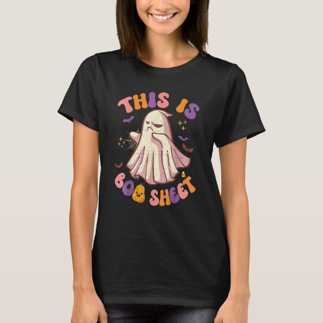 T-shirt Groovy This Is Boo Sheet Ghost Spooky Halloween Co (Devant)
