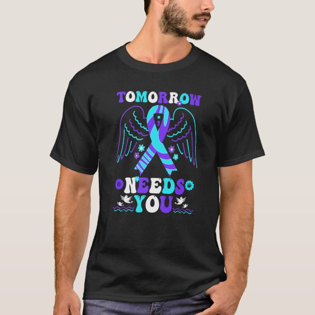 T-shirt Groovy Tomorrow Needs You Suicide Prevention Aware (Devant)