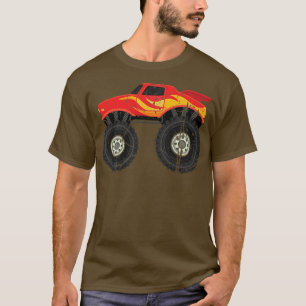 T-shirt Gros Amoureux de voiture Cool écrasant Red Monster