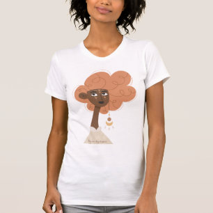 T-shirt Gros cheveux bouclés gros rêves boho femme star