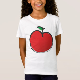 T-Shirt Gros dessin de pomme rouge