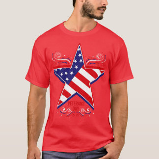 T-shirt Gros Drapeau En Nous Couleurs Pour Anciens Combatt
