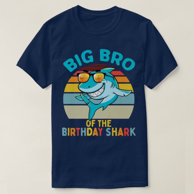 T-shirt Gros frère du requin Fame de jumelage de frère d'a (Design devant)