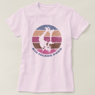 T-shirt Gros Island Pond Vintage Rétro Pink