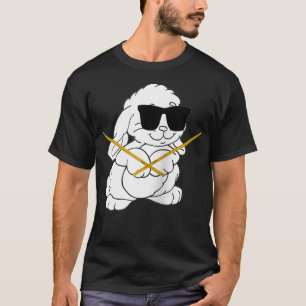 T-shirt Gros Lapin Portant Des Lunettes De Soleil Jouant D