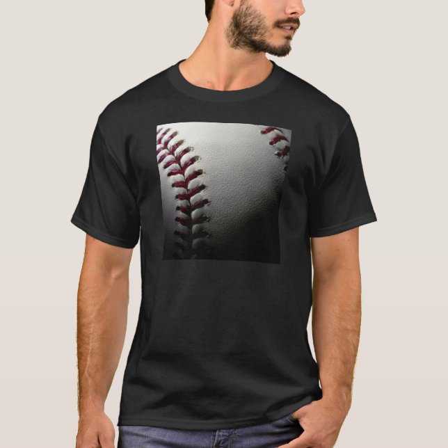 T-shirt Gros plan de base-ball (Devant)