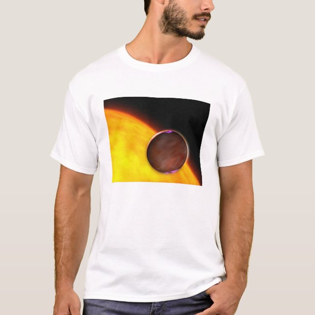 T-shirt Gros plan d'une planète extrasolaire (Devant)