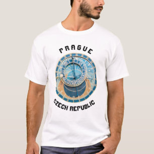 T-shirt Gros plan sur l'horloge astronomique de Prague, R.