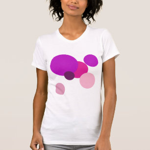 T-shirt Gros pois de style années 70 en violet