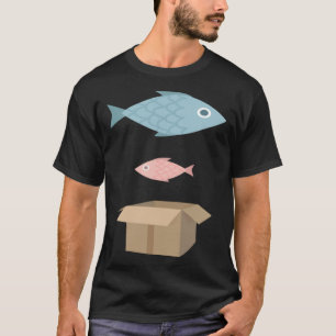 T-shirt Gros poisson petite boîte de carton de poisson