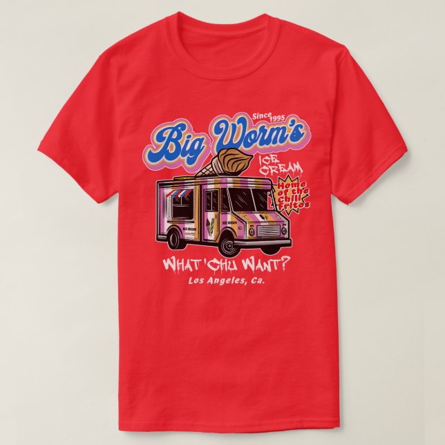 T-shirt Gros vers crème glacée vendredi Dks (Design devant)