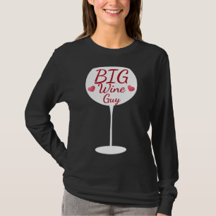 T-shirt Gros Vin Guy Vin Verre Typographie