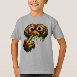 T-shirt Gross-Out Alien Nose Picking Slime