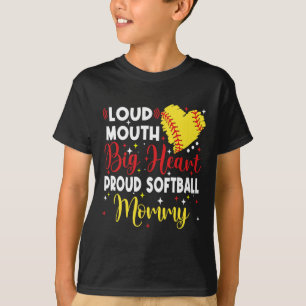 T-shirt Grosse Bouche Gros Cœur Fière Maman Douce Fête des