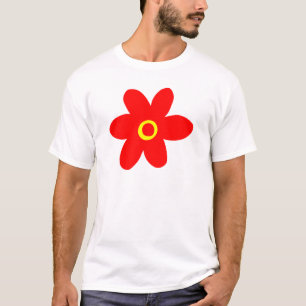 T-shirt Grosse Fleur Rouge