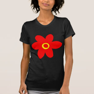 T-shirt Grosse Fleur Rouge