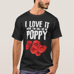 T-shirt Grosse Fleurs De Pavot Floral Designer Florist Pun
