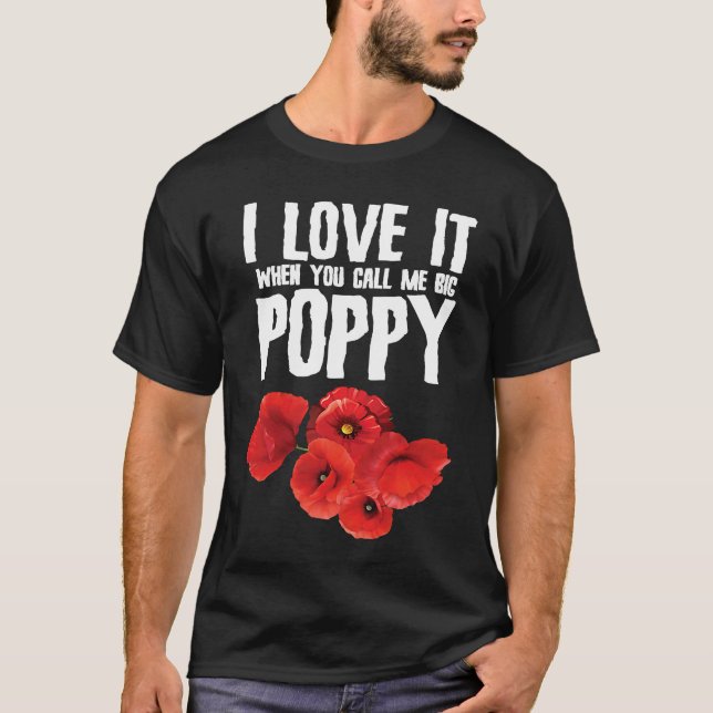 T-shirt Grosse Fleurs De Pavot Floral Designer Florist Pun (Devant)