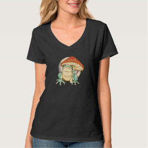 T-shirt Grosse Grenouille À Parapluie De Champignons Graph