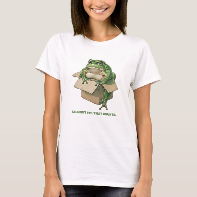 T-shirt Grosse grenouille dans une petite boîte - J'ai fai (Devant)