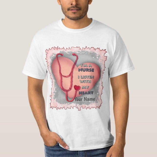 T-shirt Grosse infirmière au coeur rouge (Devant)