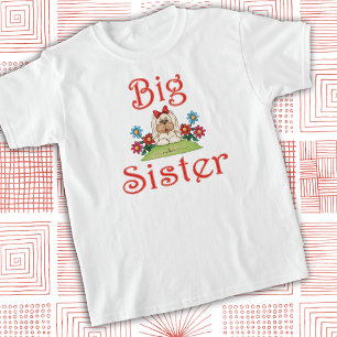 T-shirt Grosse soeur Fluffy White Chien Chien Chien Whimsi