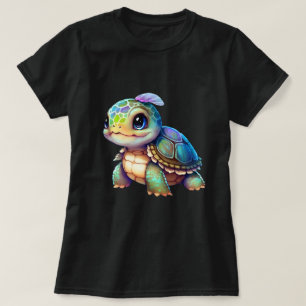 T-shirt Grosse tortue de bébé teintée Graphique