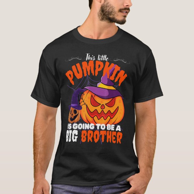 T-shirt Grossesse Ce Petit Citrouille va être un grand (Devant)