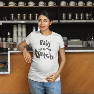 T-shirt Grossesse de la sorcière Halloween