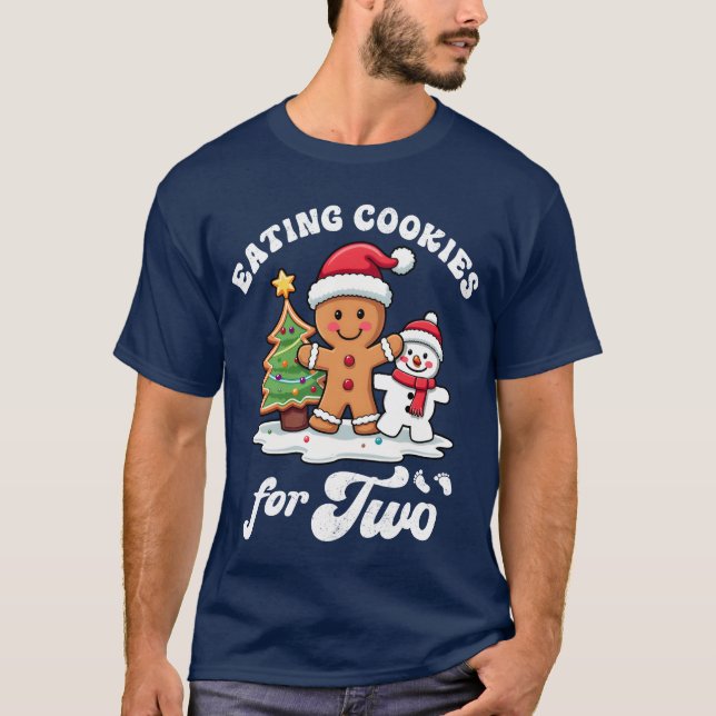 T-shirt Grossesse de vacances Pregnancy Manger Cookies pou (Devant)