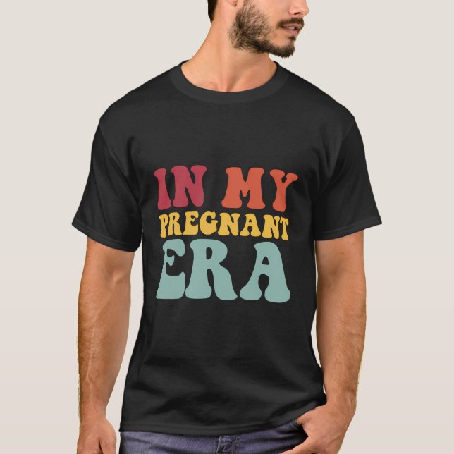 T-shirt Grossesse Drôle Dans Mon Ere Enceinte Pr (Devant)