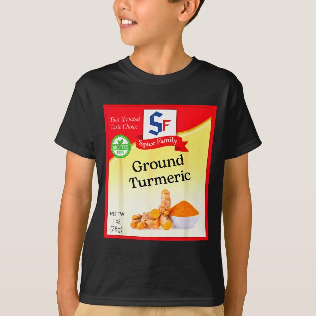 T-shirt Ground Turmeric Condiment Costume Holiday Sce Cost (Devant)